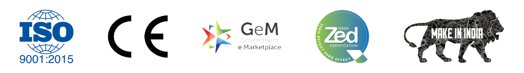 Popular Traders certifications: ISO 9001:2015, CE, GeM, ZED, Make in India